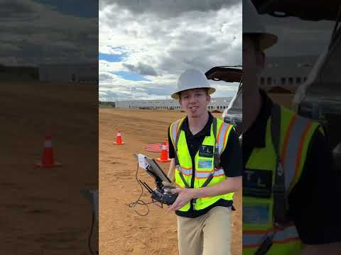 Flying Drone Photogrammetry at Construction Site